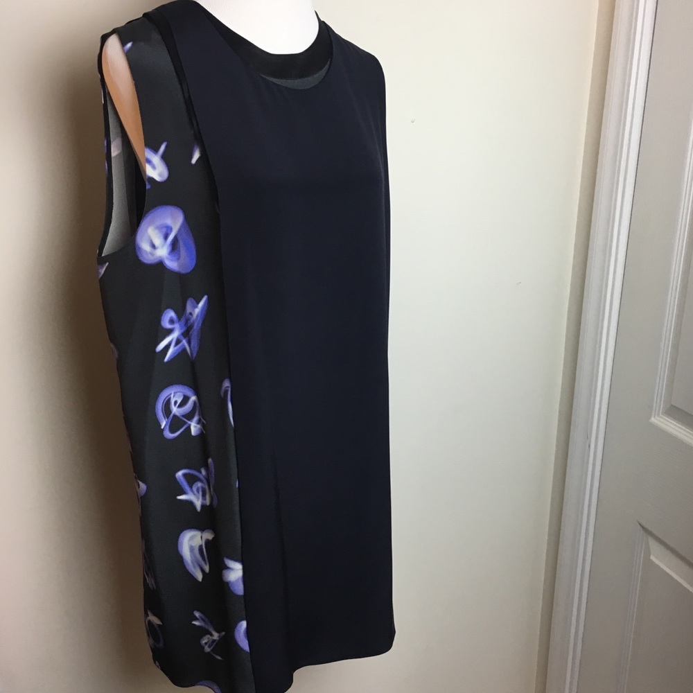 3.1 PHILLIP LIM silk abstract shift layered dress 8